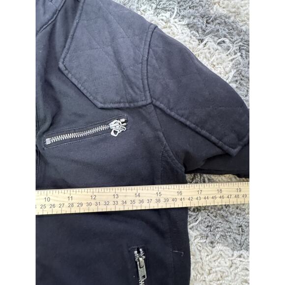 Polo Ralph Lauren Jacket Womens Small‎ Black Quilted Cotton Zip - Picture 7 of 7